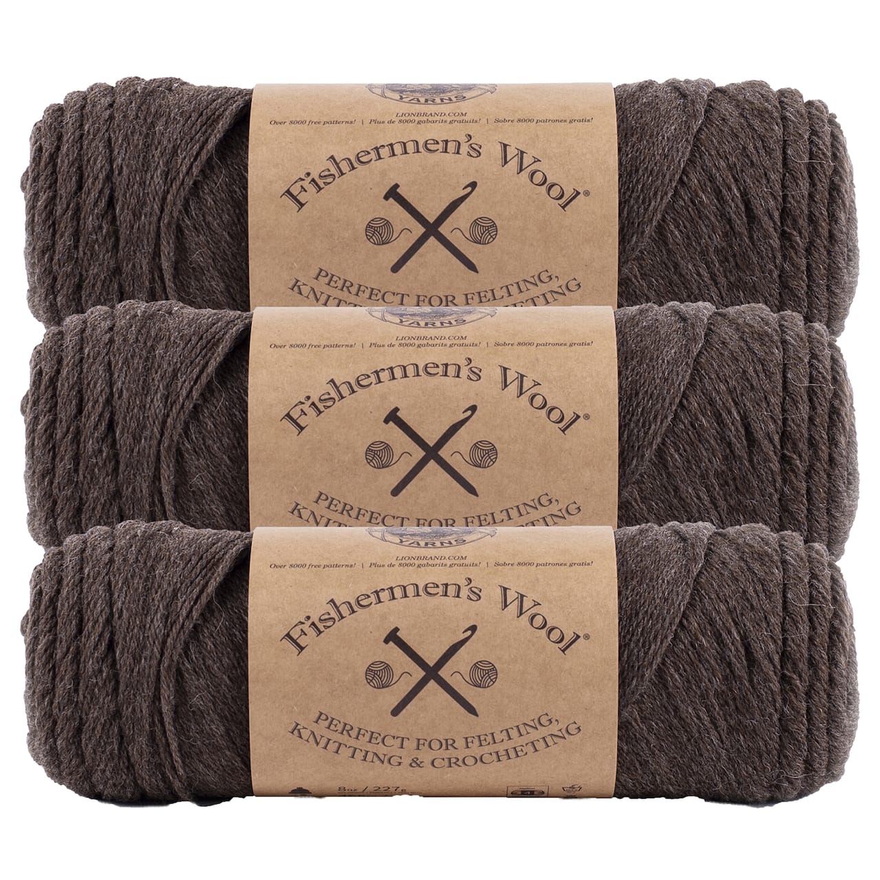 3 Pack Lion Brand&#xAE; Fishermen&#x27;s Wool&#xAE; Yarn